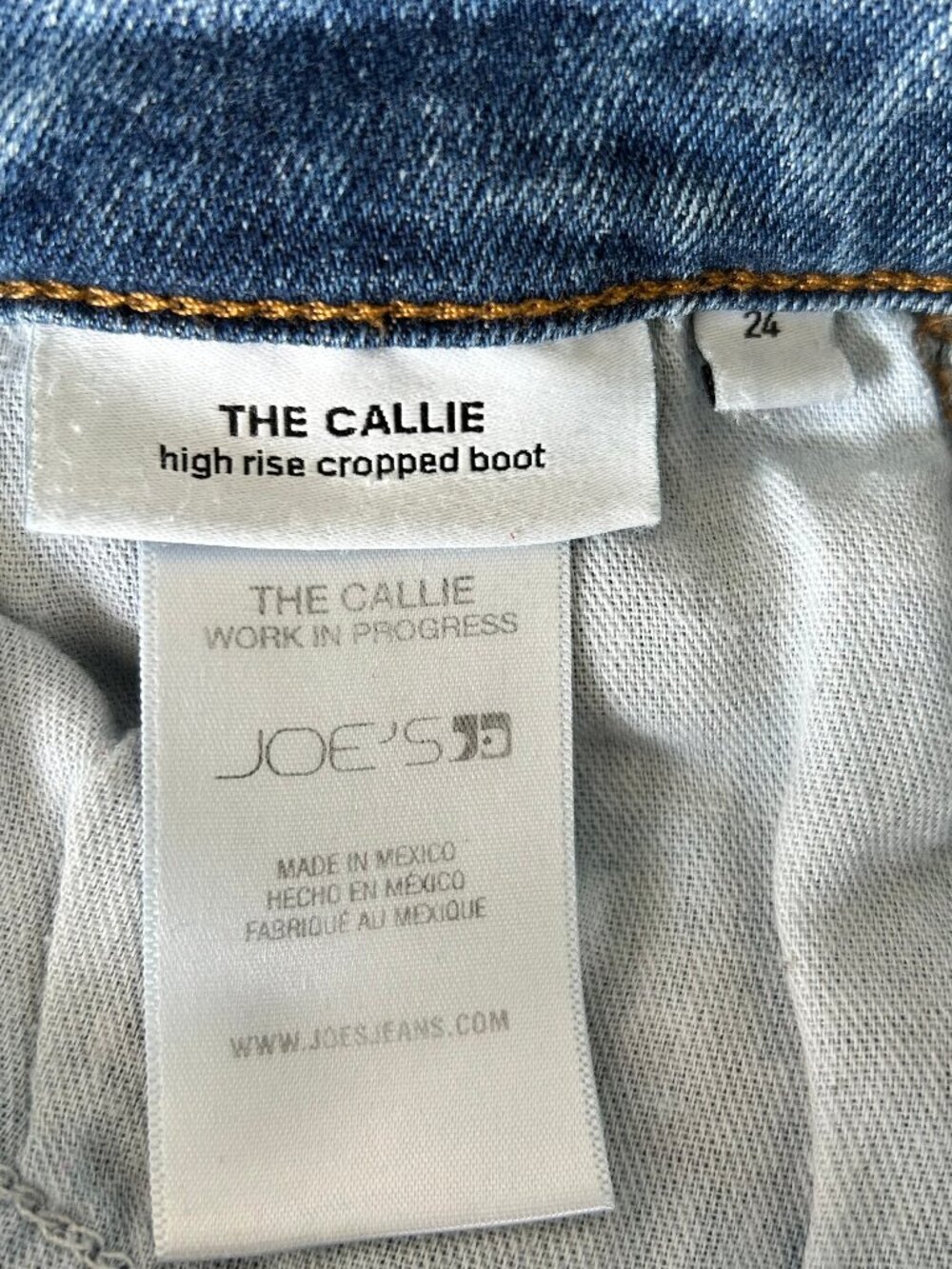 Joe's Jeans The Callie High Rise Cropped Bootcut Jeans Size 24 Medium Wash - Picture 9 of 13